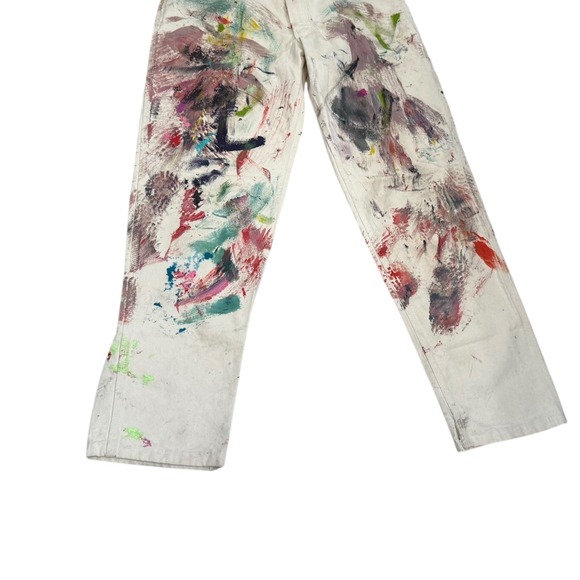 Stan Ray USA Painted Carpenter Pants Mens 35 Cream Paint Splatter Workwear 35x32 - Picture 4 of 10